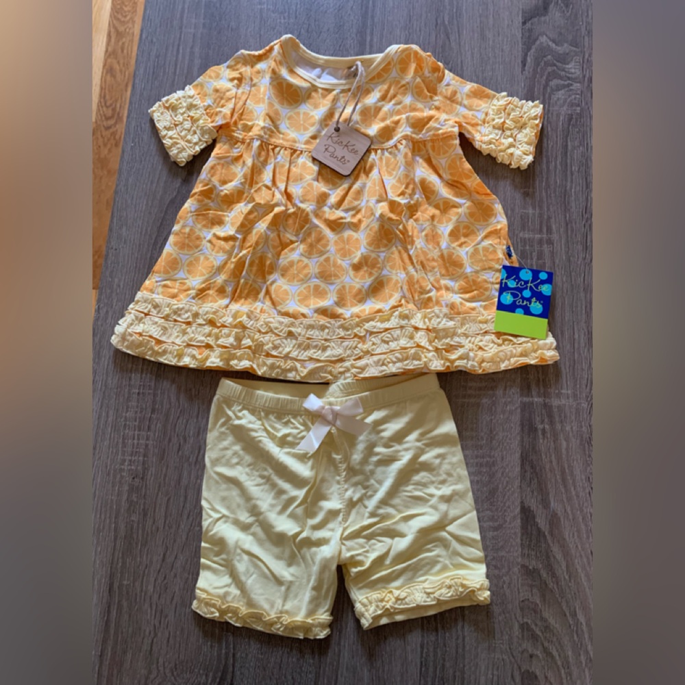 Kickee Pants Citrus Print Kids two pieces set.